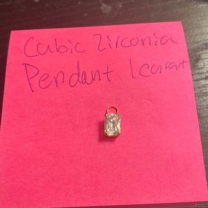 Cubic zirconia pendant 1 carat
